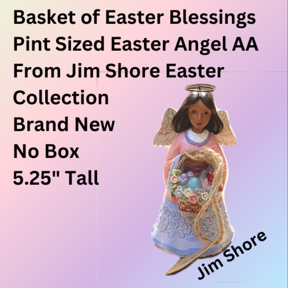 Basket of Easter Blessings Figurine by Jim Shore - 5.25 Inches Tall - Brand New